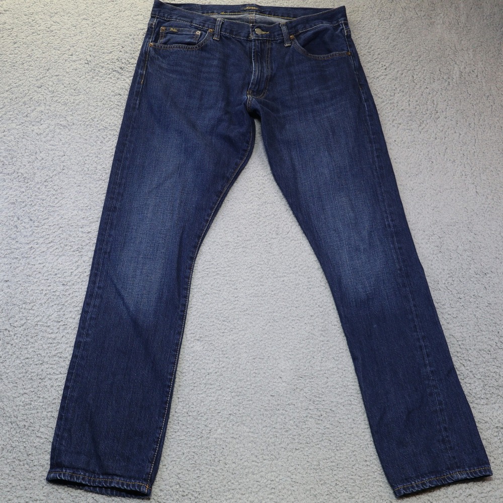 Polo Ralph Lauren Sullivan Slim Jeans Mens‎ 34x34 Dark Wash Indigo Denim Pants